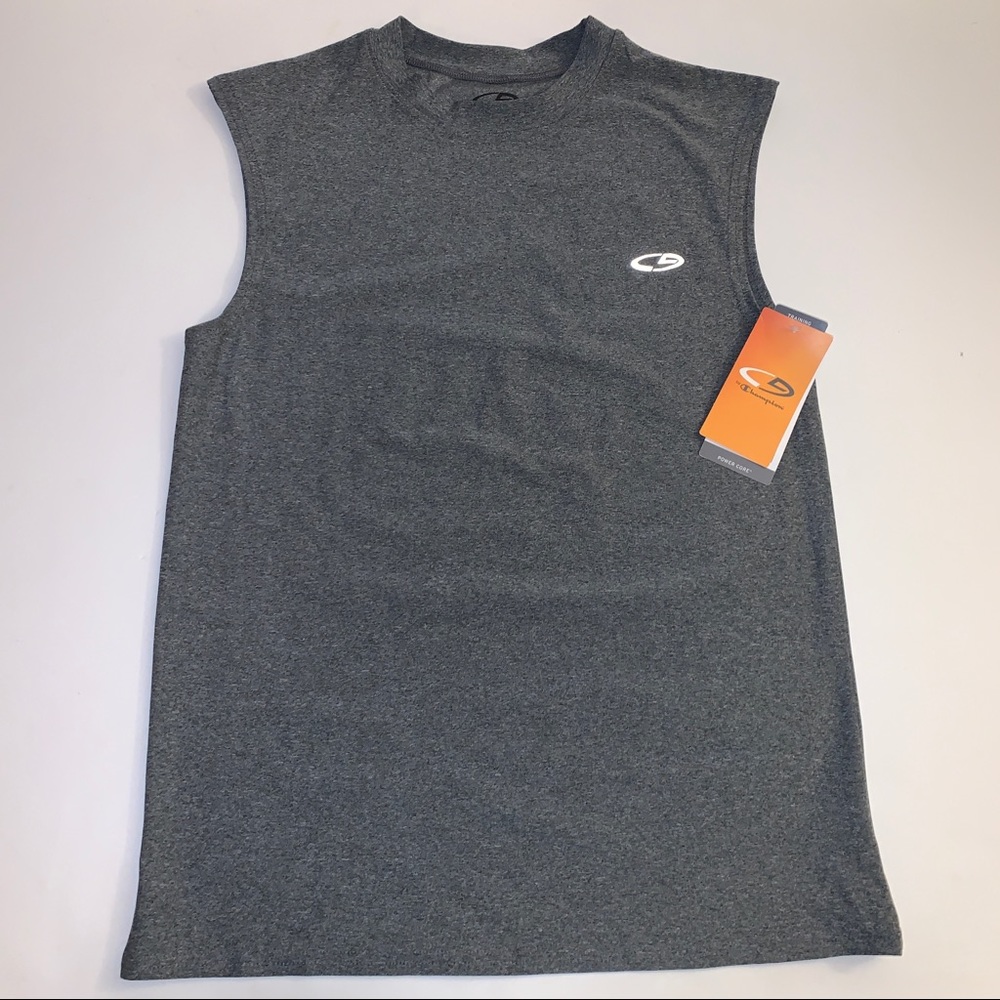 Champion Mens Duo Dry Muscle Tank Gray Medium NWT